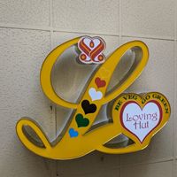 Ceiling Sign at Loving Hut in Falls Church