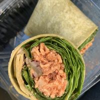 vegan bbq wrap at Ellwood Thompsons in Richmond