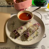 Daikon involtino   at La Svolta in Bologna