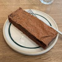 Vegan brownie   at Poppi Farmer in Munich