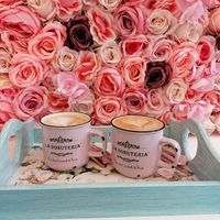 Latte with plant milk at La Donuteria - Spalena in Prague