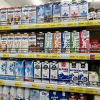 Vegan milks   at Big Market in Tirana