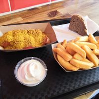 Vegane Currywurst + Pommes at MyCurrywurst  in Heidelberg