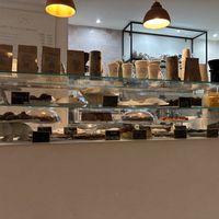 Vegan flute (fruit pastry, vegan raspberry tart, vegan charcoal croissant, vegan mango tart.   at VERA in Palermo