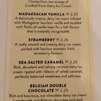 Menu milkshakes at Gourmet Burger Kitchen in Clondalkin