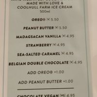 Menu desserts at Gourmet Burger Kitchen in Clondalkin
