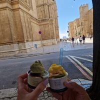 Pistachio / Mango / Peach / Chocolate & Hazelnut at Rivareno Catedral in Mallorca
