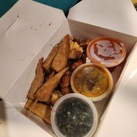 Starter selection box at Wawin Vegan Chinese in Salford