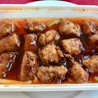 ‘Honey’ and chilli chicken   at Wawin Vegan Chinese in Salford