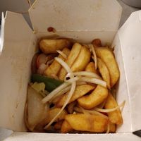 Salt and pepper chips at Wawin Vegan Chinese in Salford