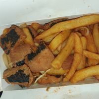 Salt & pepper fish & chips at Wawin Vegan Chinese in Salford