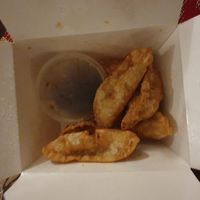 Fried dumplings at Wawin Vegan Chinese in Salford