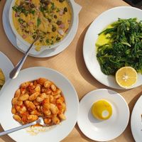 Some vegan dishes at En Iordani in Athens