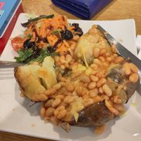 jacket potato at World Peace Cafe in Leicester