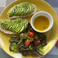 Avocado toast at Johannes Comfort Food and Bar in Merida
