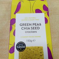 Green pea and chia seed crackers at Currant Affairs in Leicester