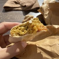 Breakfast burrito! Ate most of it before I remembered to take a photo...  at Currant Affairs in Leicester