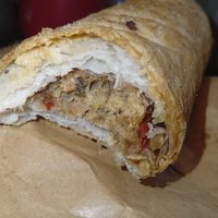 Vegan sausage roll at Currant Affairs in Leicester