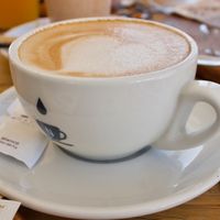 Café con Leche with Oat Milk at Nostro Café Costa in Xabia