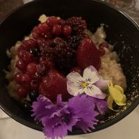 Spiced rice pudding with fruit at The Old Clubhouse in Gullane