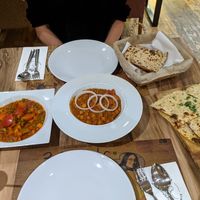 Vegetable Jalfreeze and Chloe Masala with Vegan Roti and Vegetarian Naan at Namaste India in Nevsehir
