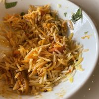 We were too busy inhaling our food to actually take pics. So I tried halfway thru. This is vegetable biryani   at Namaste India in Nevsehir