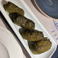 Grape leaves dry and gross  at Mouragio in Paros