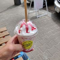 Salted cashew caramel shake at Imaginarni Zmrzlina in Prague