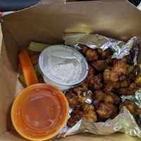 Fried cauliflower with buffalo and vegan ranch 😋 at The Acre - Downtown in Albuquerque