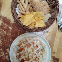 Hummus and carbs at La Riera - Vallcarca in Barcelona