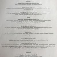 Vegan menu at The Barn Bar & Country Kitchen in Downpatrick