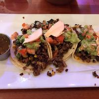 Vegan tacos (served with black beans and rice, not pictured)  at 3 Tequilas in Kill Devil Hills
