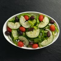 Vegan Greek salad at Sarpino's Pizzeria in Coral Springs