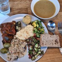 All this delicious vegan food for 14 eur. at En Deli Haga in Gothenburg