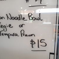 Vegan noodle bowl at Super Sushi in Kyneton