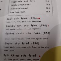 wok dishes can be made vegan at Kaow Thai in Warwick