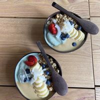 blue bowl  at Rio Juice - Calea Victoriei in Bucharest