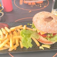 Vegan burger at Albi Burriana in Nerja