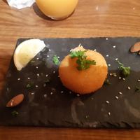 Vegan kaaskroket at Oh!MA in Bruges