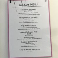 All day menu!  at Mimi's Cafe Vegan in Athens