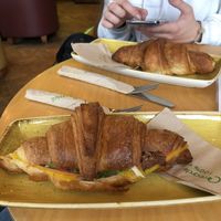 Vegan Cheeze and ham croissant  at kave in West London