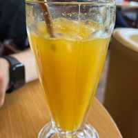 Fresh orange juice  at kave in West London