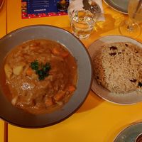 Mafe and Creole rice at CHERI COCO in Quebec