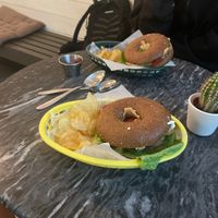 Vegan bagel🤩  at Bönor & Bagels in Gothenburg