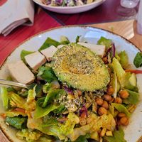 Avocado Greens with added tofu at Life Alive Organic Cafe in Cambridge
