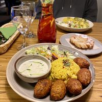 For all these food 20 EUR.  at Radharane - Gedimino in Vilnius