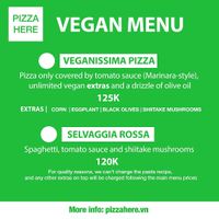 Vegan Menu 2025 | PIZZA HERE Ha Giang at Pizza Here in Ha Giang