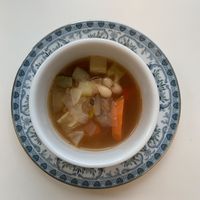 Complementary soup 🍲   at Sunny Bowl in Seoul