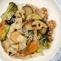 Tempeh vegetable rice at Sunny Bowl in Seoul