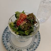 Complementary salad, nice suprise at Sunny Bowl in Seoul